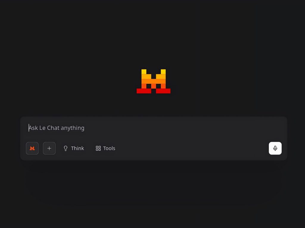 Shot of Le Chat from Magistral AI as the company pushes an update that transforms the chatbot into a more helpful assistant with new voice recognition and deep research tools powered by the company's artificial intelligence models as such as Voxtral and Magistral alongside an image editing partnership with Black Forest Labs.